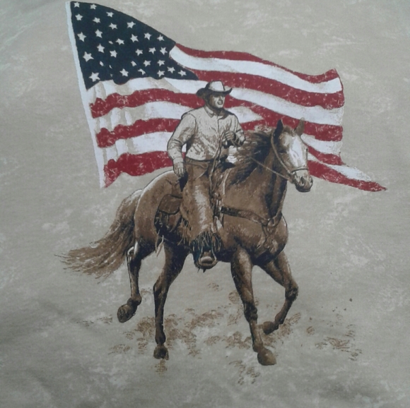 SZ M COWGIRL PATRIOTIC SWEATSHIRT - Picture 6 of 6